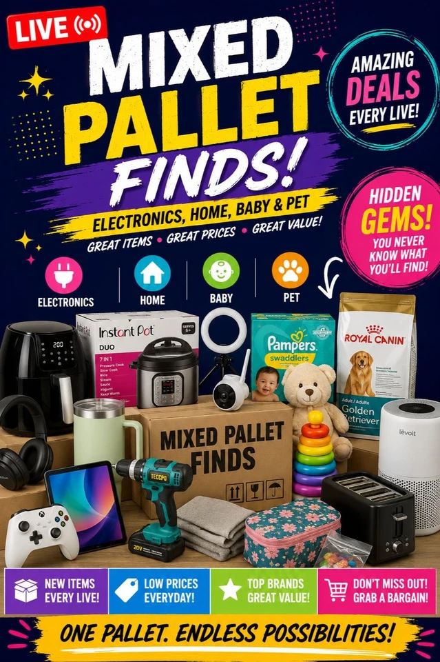 LIVE: Random Pallet Finds – Crazy Deals!