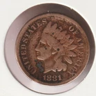 US Rare Old West 1881 Indian Head Penny Coin American Collection Shield Cent USA