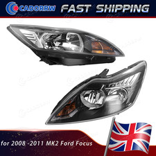 Headlights Ford Focus Mk2 2008-2011 Black Inner Headlamps 1 Pair Left & Right