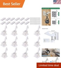 12 Pack Cabinet Locks Child Safety Latches - Baby Proofing Cabinets Drawer Lo...
