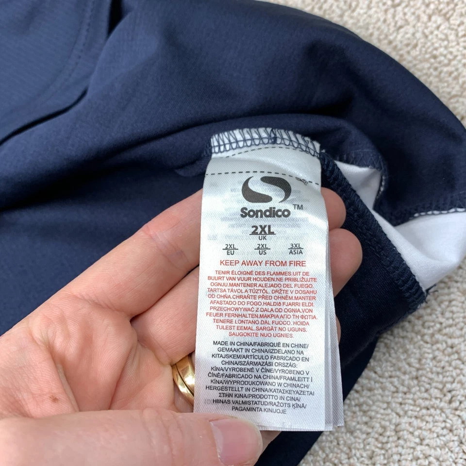 Sondico Performance Activewear Shirt Men's 2XL Short Sleeve Navy Crew Neck - Image 4 of 4