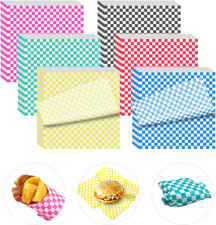 240 Sheets Variety Pack Checkered Dry Waxed Deli Paper Sheets 12x12 inch Paper S