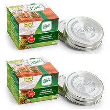 [2X] Ball 3-Pack Non-Canning 1-Piece Reusable 2.95" Mouth Mason Jar Lids [B61]