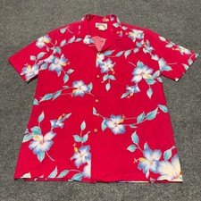 Vintage Paradise Found Hawaiian Shirt Men Med...