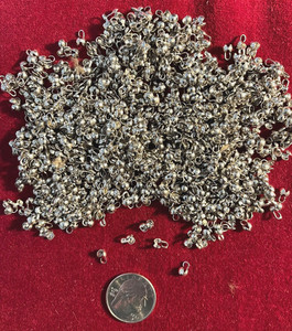 Silver Color Clamshell Crimp Covers/Callotes - Almost 4 oz