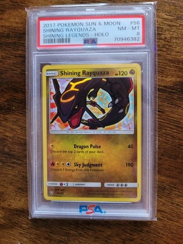 Shining Rayquaza 56/73 Shining Legends Holo PSA 8