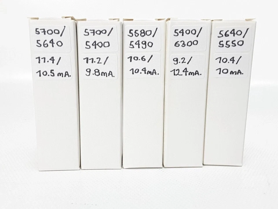 12AT7WA/6201 NOS VALUES JG-GENERAL ELECTRIC BLACK PLATES 3 MICA VACUUM TUBES - Image 2 of 4