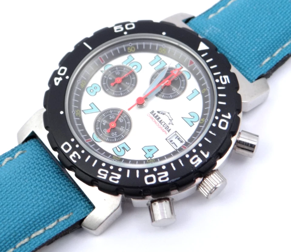 Barracuda by Bulova Chronograph Diver Watch Armbanduhr Quartz 35821 Ø 39 mm - Bild 4 von 4