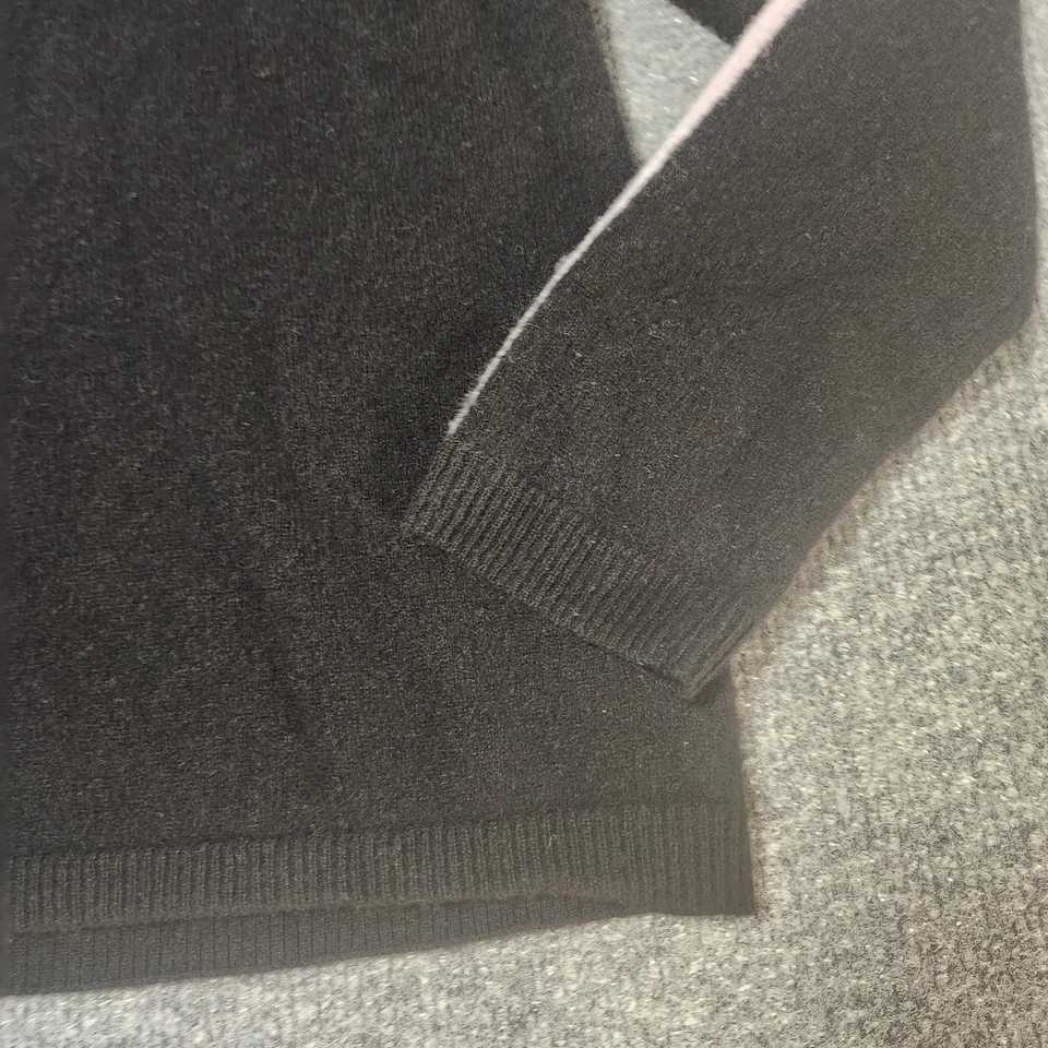 Suéter Lisa Todd Mujer Mediano Negro Lana Mezcla Cachemira LEER Foto 3 de 4