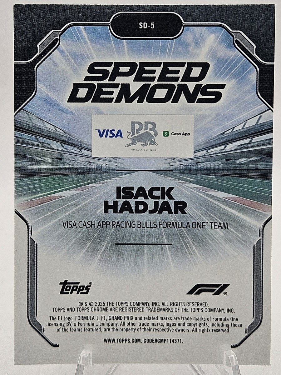 2025 Topps Chrome Formula 1 F1 #SD-5 Isack Hadjar Speed Demons