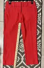 Nwt LOFT Red the Riviera Pant Size 0 Red Mid Rise Marisa Fit Ankle Excellent — photo 9