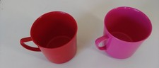 2 Trinktassen für Kleinkinder - rot und pink je 3€ trinken erlernen BPA freier K