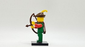 LEGO minifigure Red Forestman cas140a Castle Forestmen 6054 small yellow plume