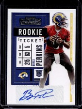 2020 Panini Contenders Bryce Perkins Auto Rookie Ticket #226 Rams Rookie