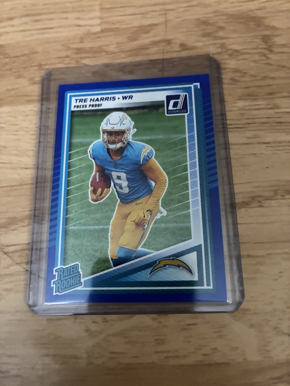 2025 Panini Donruss - Blue Press Proof Tre Harris #329 Rated Rookie (RC)