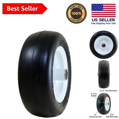 Innovative 11x4.00-5 Flat Free Tire on Wheel for Zero-Turn Mowers - 300 lb Load