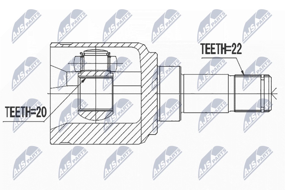 JOINT KIT DRIVE SHAFT NPW-FT-061 FOR FIAT LANCIA 312A6.000/A4.000 1.0L 2cyl 1.0L - Image 10