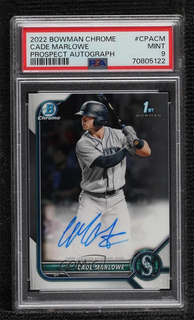 2022 Bowman Chrome Prospect Auto Cade Marlowe #CPA-CM PSA 9 MINT Auto 11oq