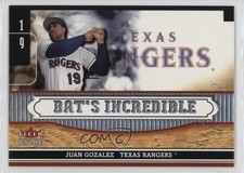 2002 Fleer Genuine Bat's Incredible Juan Gonzalez #BI15 n1u