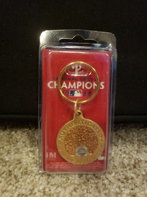 Phillies MLB 2022 NLCS Game-Used Dirt Medallion Key Ring Keychain