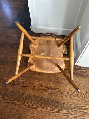 Vtg Nichols And Stone Windsor Chair Original Stamp Antique