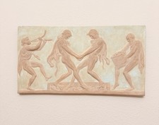 Large 1959 Greco Roman Relief Plaque Alva Studios Mid Century Wall Art