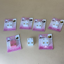 7 pairs Studex Gold Plated Stud Earrings /1 opened 6 in package /As picture