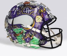 Justin Jefferson Vikings Signed Authentic Helmet - Charles Fazzino - WN55916228