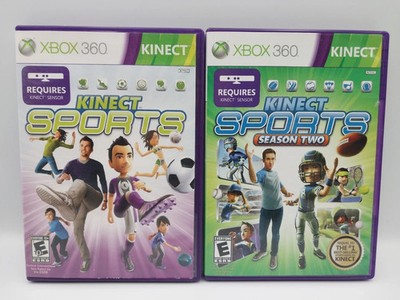 Kinect Sports Season 1 & 2 (Xbox 360) Lot of 2 Games CIB w/ Manuals TESTED