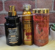 3 In Sym White Celebrity Set Lotion Oil And Molato Soap