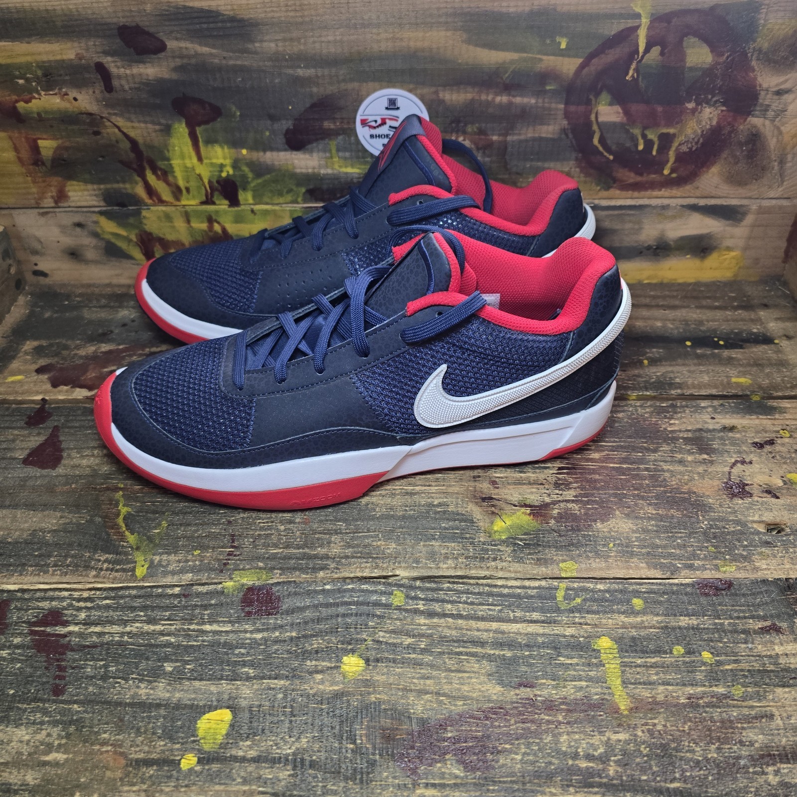Nike Ja 1 Basketball Shoes (FQ4796-403, Midnight Navy/Red/White) Size 11 New thumbnail 3
