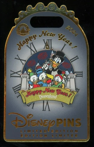 DLR Donald Huey Dewey Louie Happy New Year 2024 LE Disney Pin 161120