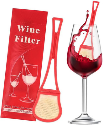 Wine Filter Stick（16Pack,Red) - Effectively Remove Sulfite, Histamine,All-Natura
