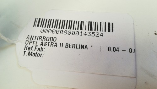 Antirrobo Llave contacto para OPEL ASTRA H BERLINA 2004 143524 - Picture 3 of 3