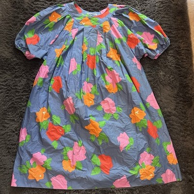 Vintage Guy Laroche Dress Floral Pattern Nice Size 36 100% Cotton