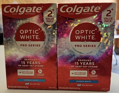 2 Pack Colgate Optic White Pro Series Enamel Renewal Toothpaste, 3oz Lot Of 2 