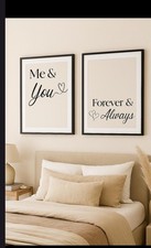 Bedroom Wall Art Snug Prints – Set of 2 A4 Neutral Typography Decor