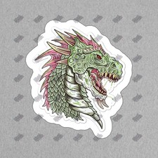 Fierce Mythical Dragon Vinyl Sticker Decal Fantasy Art Laptop, Water 676134