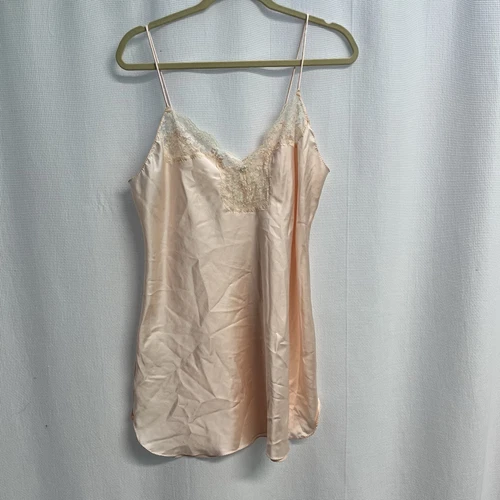 VALENTINO Abito donna Victoria’s Secret raso pizzo pesca slip camicia grande vintage babydoll