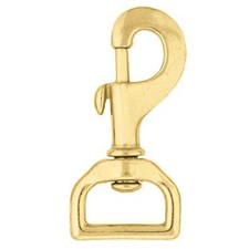 8 Pack 1 In. X 3 Hilason Swivel Eye Bolt Snap Clip Hooks Solid Brass