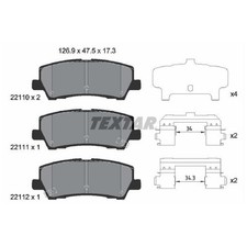 Satz Bremsbeläge Bremsklötze hinten für Ford USA Mustang | 23992463