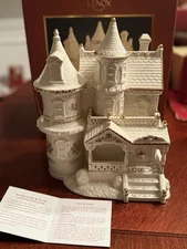 Lenox Florentine And Pearl Lighted Victorian House BRAND NEW IN BOX