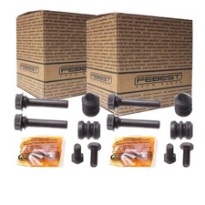 2X FEBEST FÜHRUNGSHÜLSEN-SATZ BREMSSATTEL VORNE passend für DACIA LOGAN NISSAN S