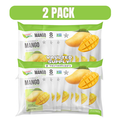 Paradise Green Premium Dried Mango Slices, 16 Bags x 3.5 oz