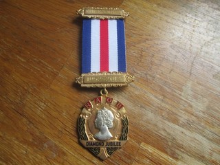 MASONIC QUEEN ELIZABETH II DIAMOND JUBILEE RAOB 1952 2012 JEWEL & RIBBON