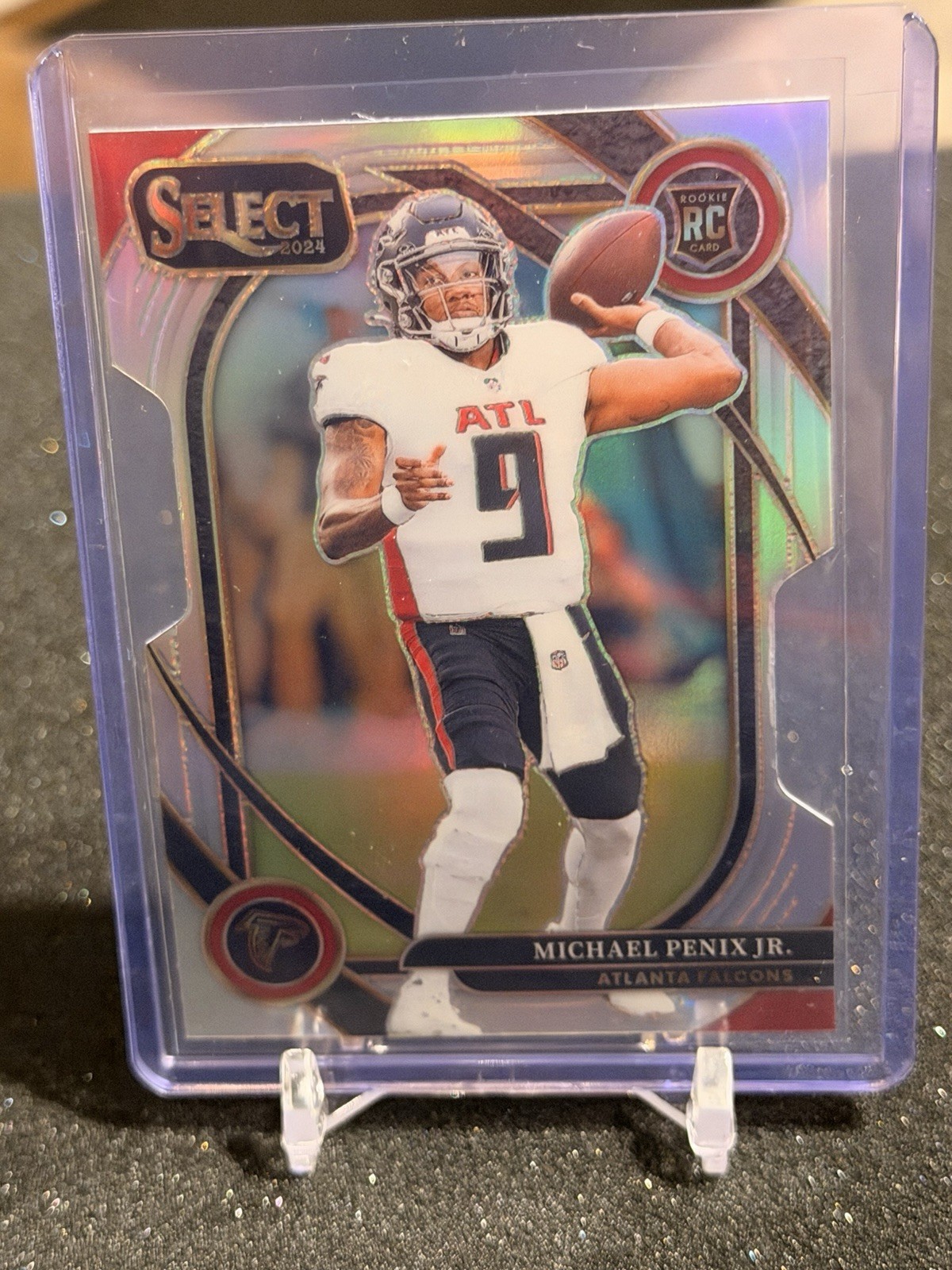 2024 Panini Select - Club Level Michael Penix Jr. #235 Silver Prizm Die-Cut (RC)