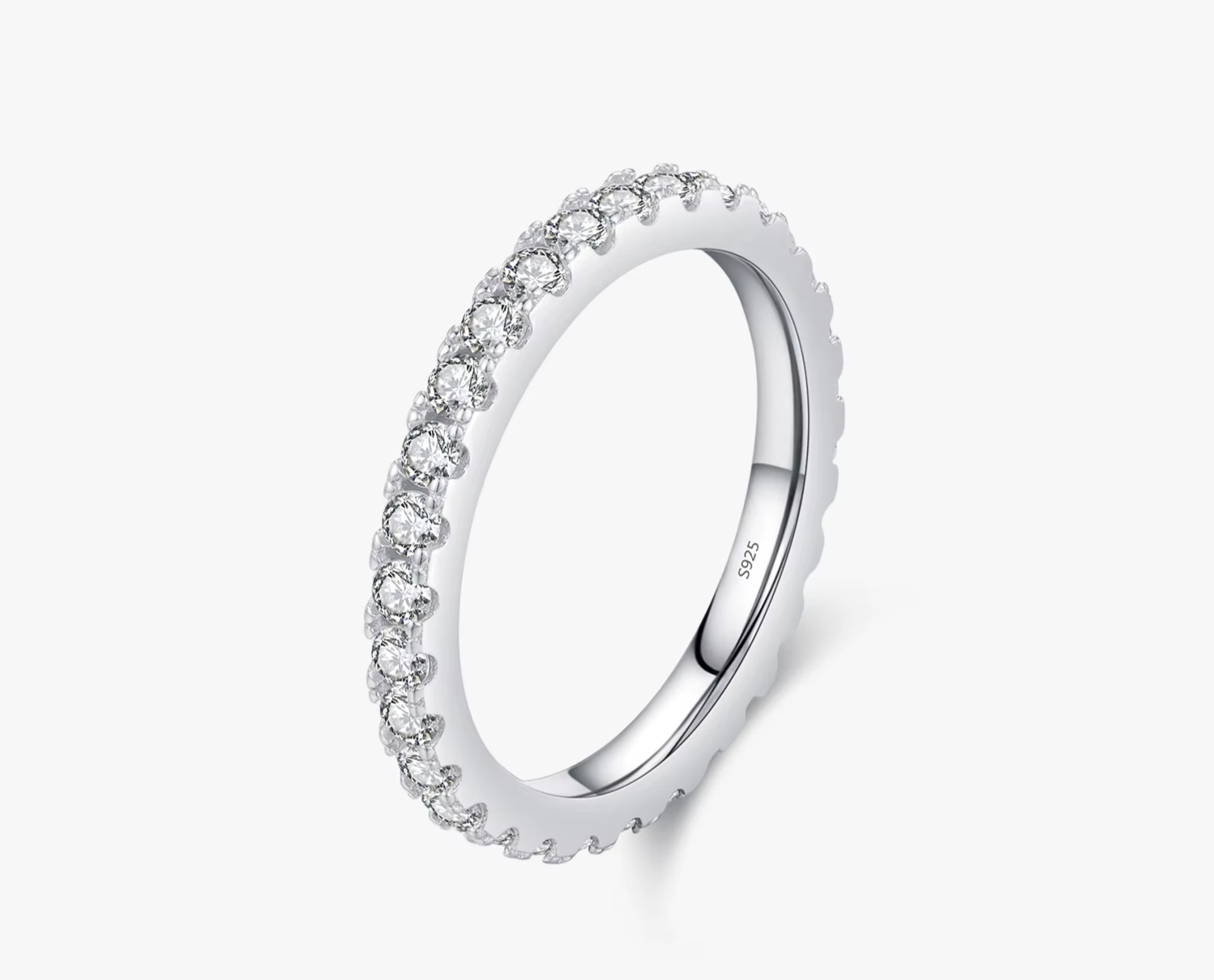 Bague Diamant Moissanite Étincelante pour Soirée Chic et Cérémonie de Mariage