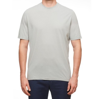 Kiton KIRED ''Baciomc'' Gray Exclusive Crepe Cotton Short Sleeve T-Shirt Slim 2023