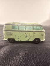 Vintage Lesney Matchbox No. 34 Volkswagen Caravette Camper Bus Green Vtg #34