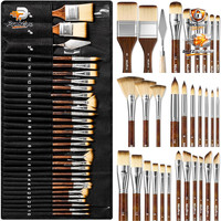 Pinselset 30 StüCk Acrylfarben Aquarellpinsel KüNstlerbedarf Malen Kunst ZubehöR